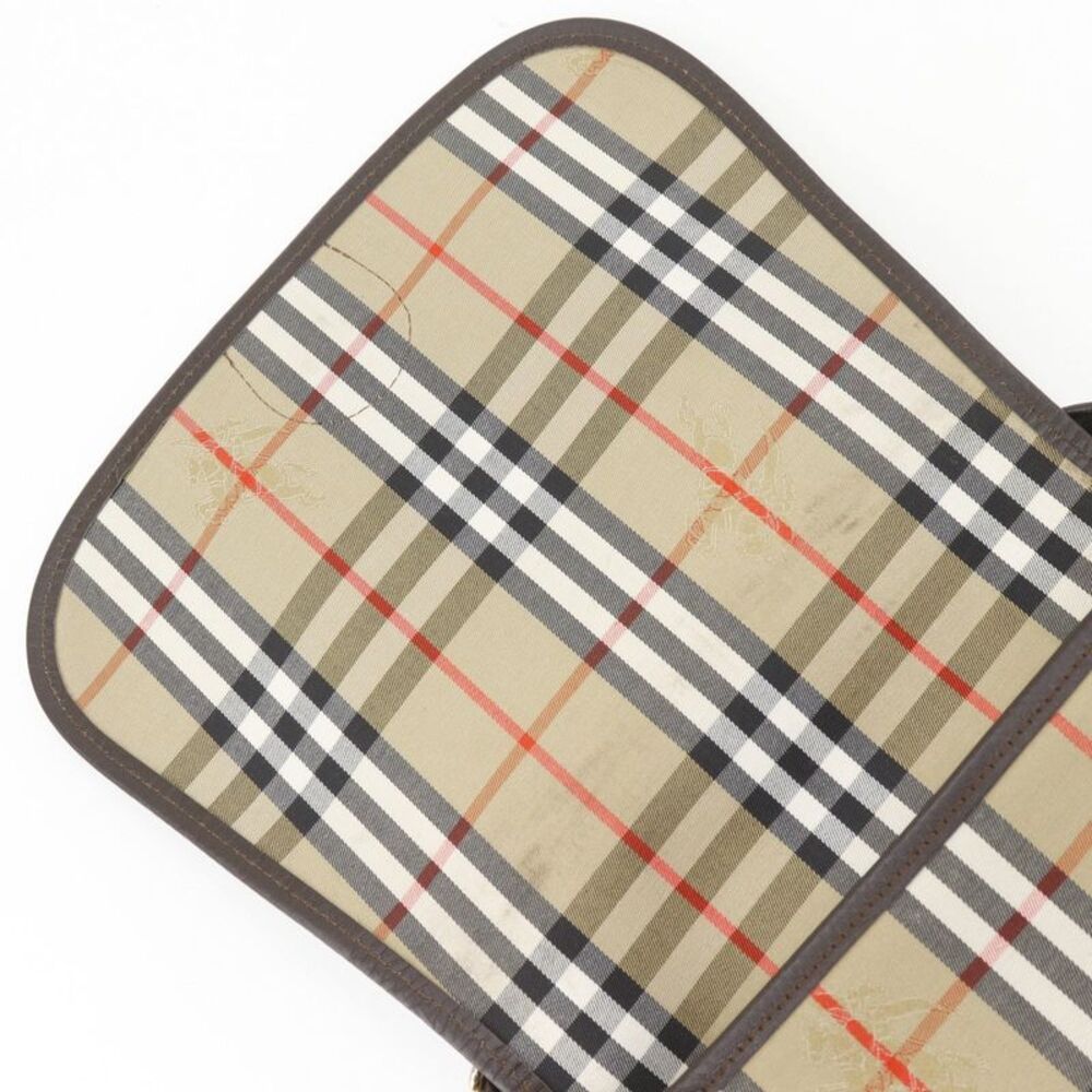 Burberry Check Canvas Leather Shoulder Bag - Picture 8 of 10